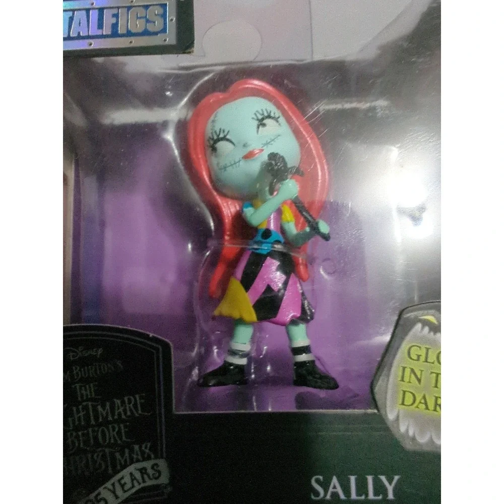 The Nightmare Before Christmas Metalfigs  Diecast Jack Sally Glow In Dark Jada